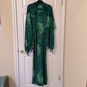 Batik Maxi Dress with matching Fringed Shawl